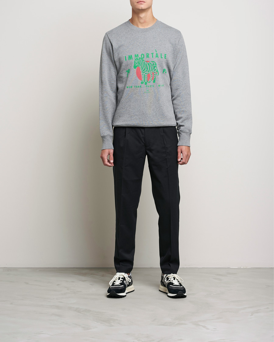 Hombres | Jerséis y prendas de punto | PS Paul Smith | Immortale Organic Cotton Sweatshirt Grey