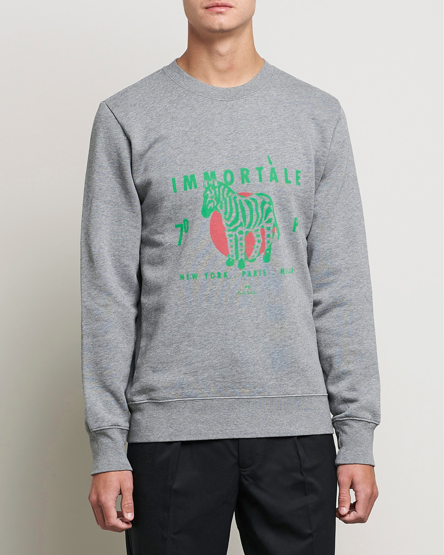 Hombres | Jerséis y prendas de punto | PS Paul Smith | Immortale Organic Cotton Sweatshirt Grey