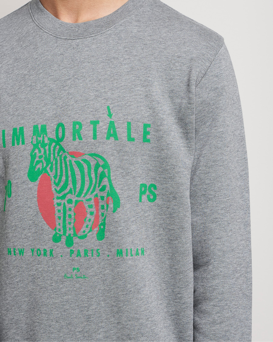 Hombres | Jerséis y prendas de punto | PS Paul Smith | Immortale Organic Cotton Sweatshirt Grey