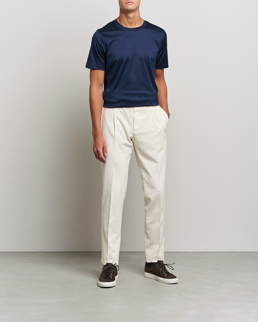 Hombres | Camisetas | Eton | Filo Di Scozia Cotton T-Shirt Navy