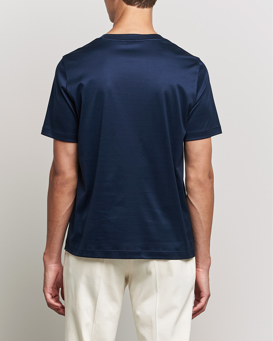 Hombres | Camisetas | Eton | Filo Di Scozia Cotton T-Shirt Navy