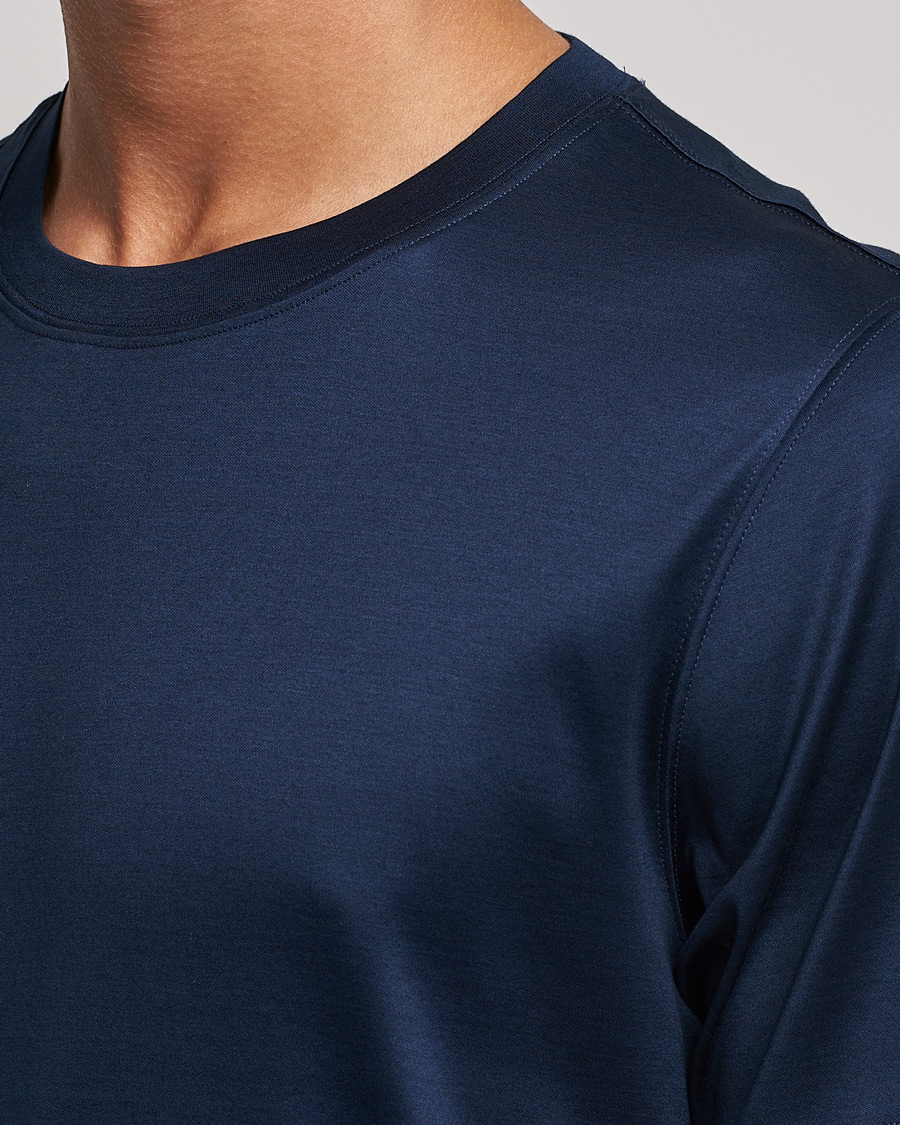 Hombres | Camisetas | Eton | Filo Di Scozia Cotton T-Shirt Navy