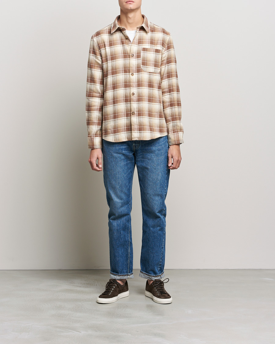 Hombres | Camisas | A.P.C. | Trek Overshirt Beige Check