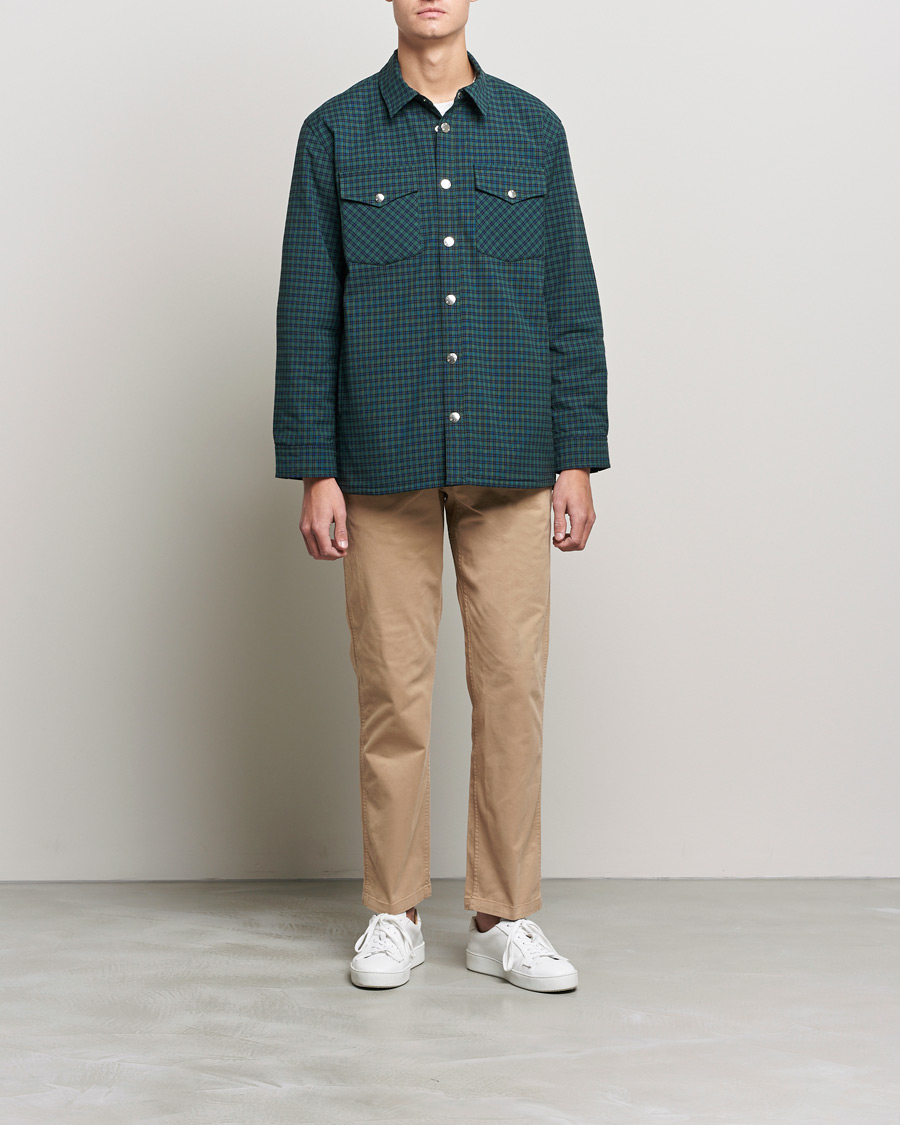 Hombres | Camisas | A.P.C. | Samy Padded Overshirt Black Check