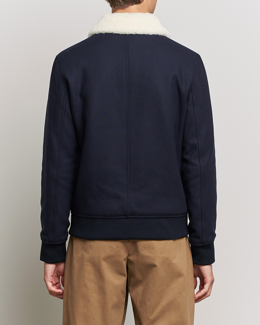Hombres | Abrigos y chaquetas | A.P.C. | Ben Shearling Bomber Jacket Navy