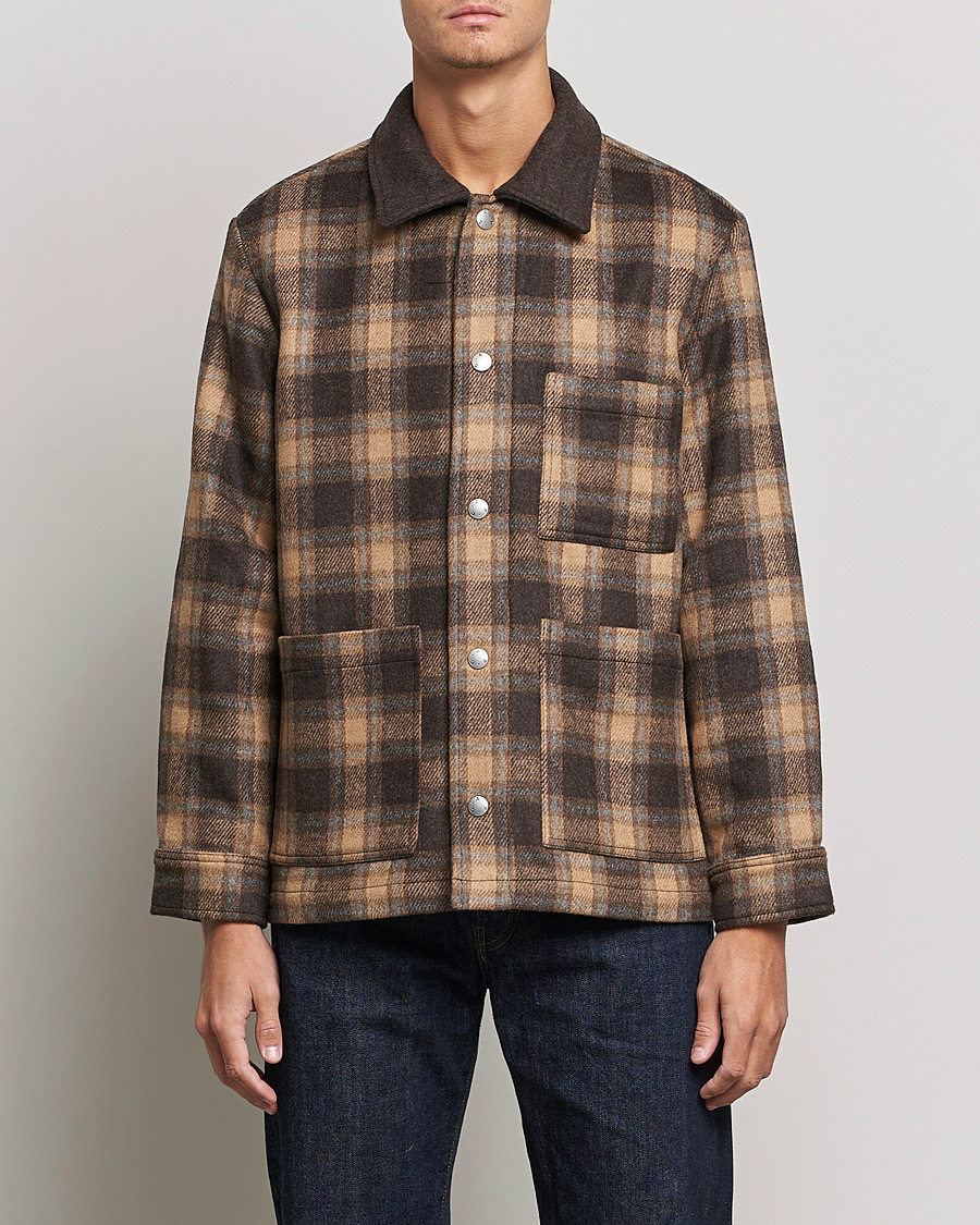 Hombres | Abrigos y chaquetas | A.P.C. | Emile Shirt Jacket Brown Check