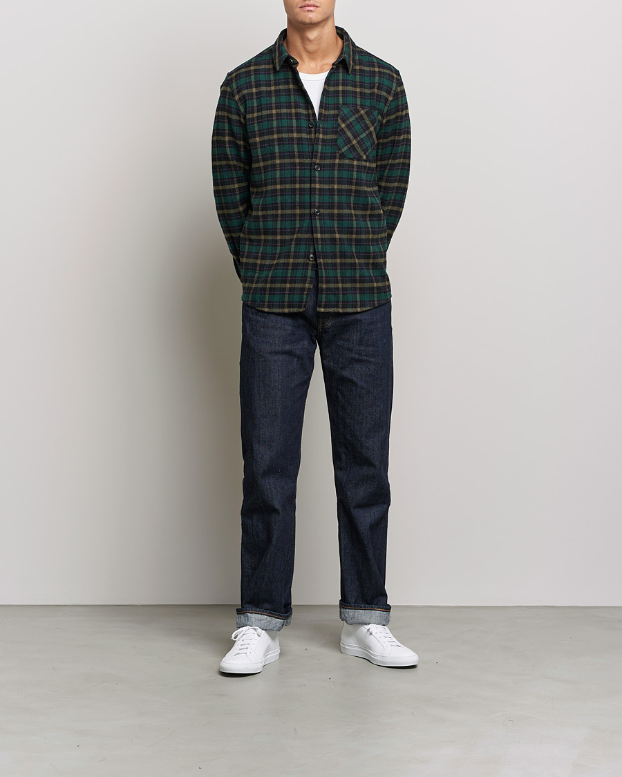Hombres | Camisas | A.P.C. | Trek Overshirt Navy Check