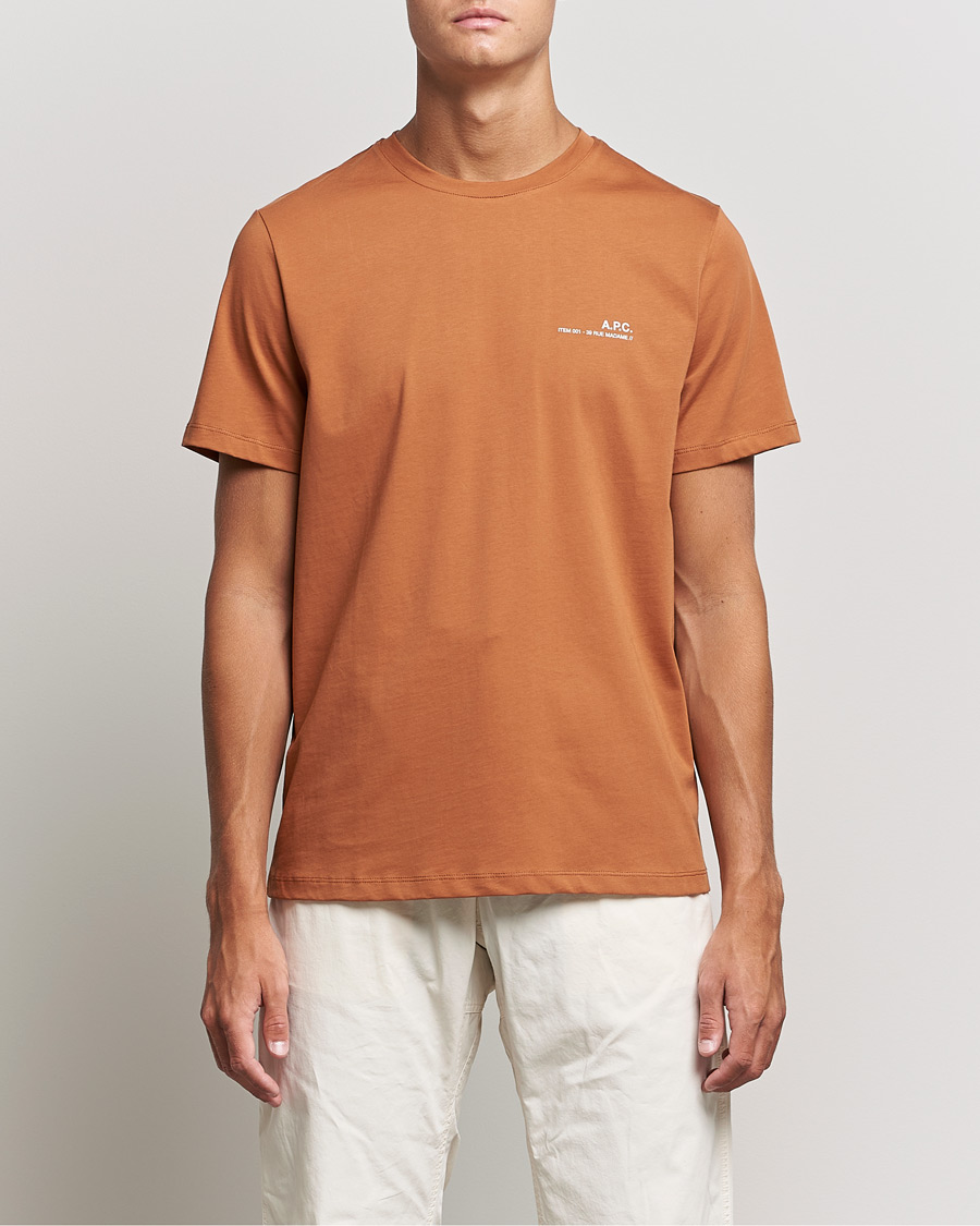 Hombres | Camisetas | A.P.C. | Item Short Sleeve T-Shirt Terracotta