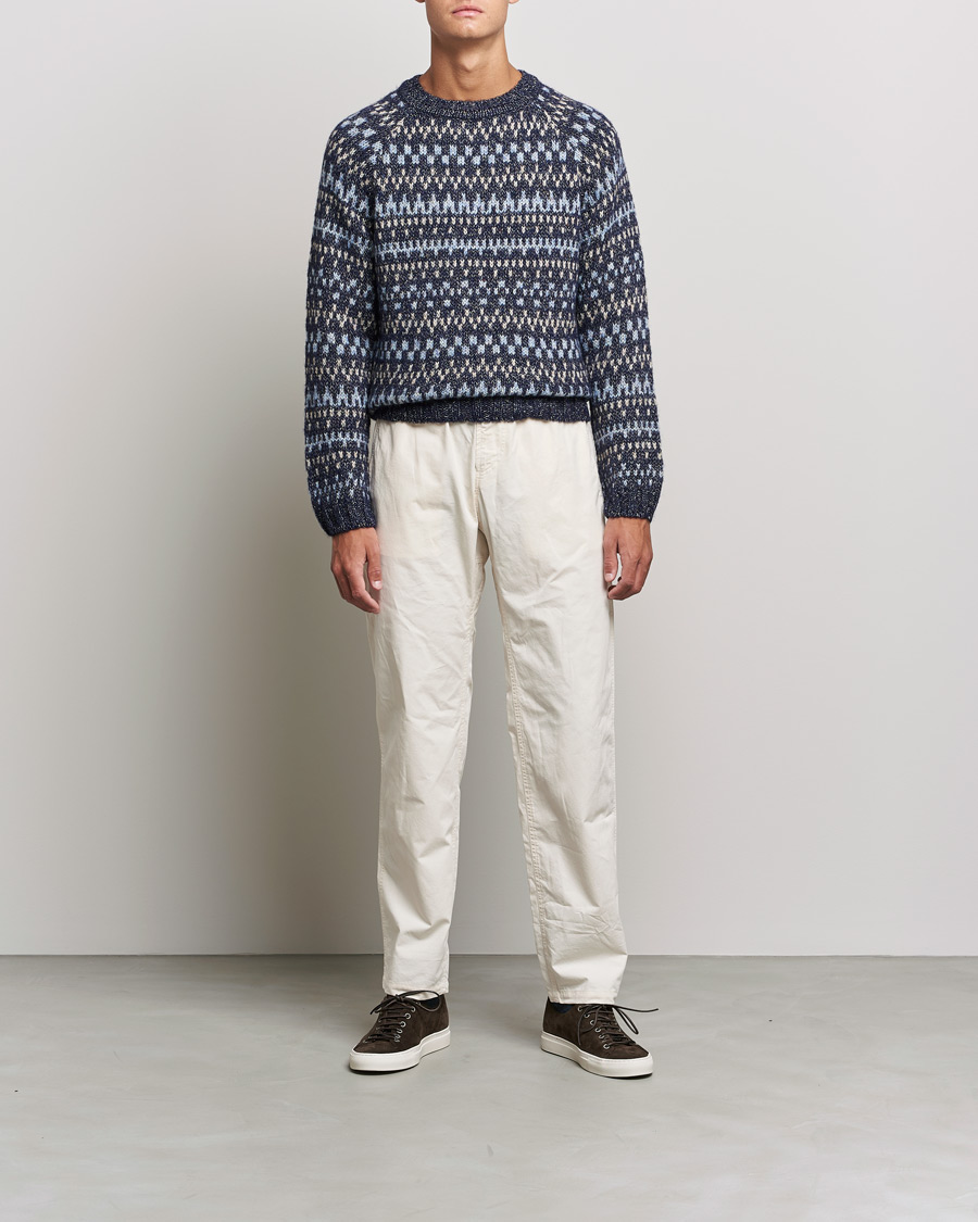 Hombres | Jerséis y prendas de punto | A.P.C. | Leonard Jacquard Pullover Blue Heather