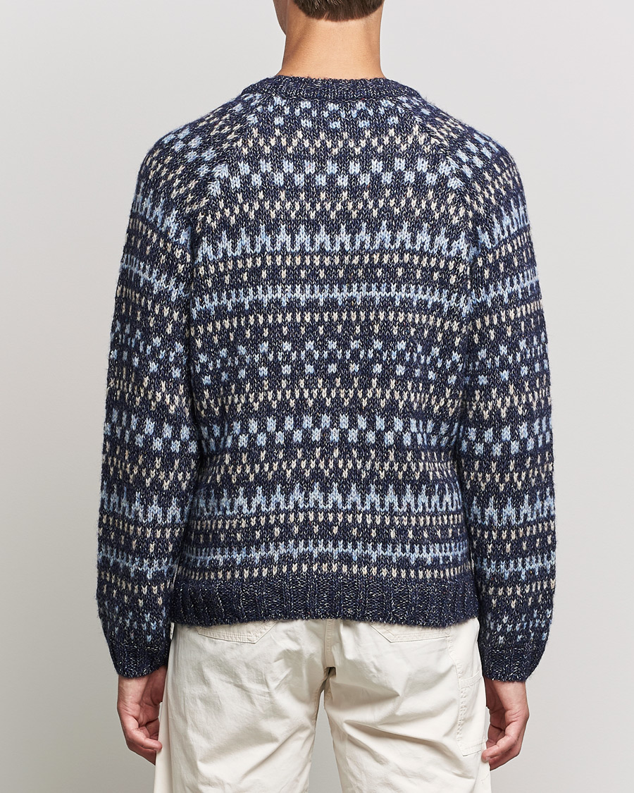 Hombres | Jerséis y prendas de punto | A.P.C. | Leonard Jacquard Pullover Blue Heather