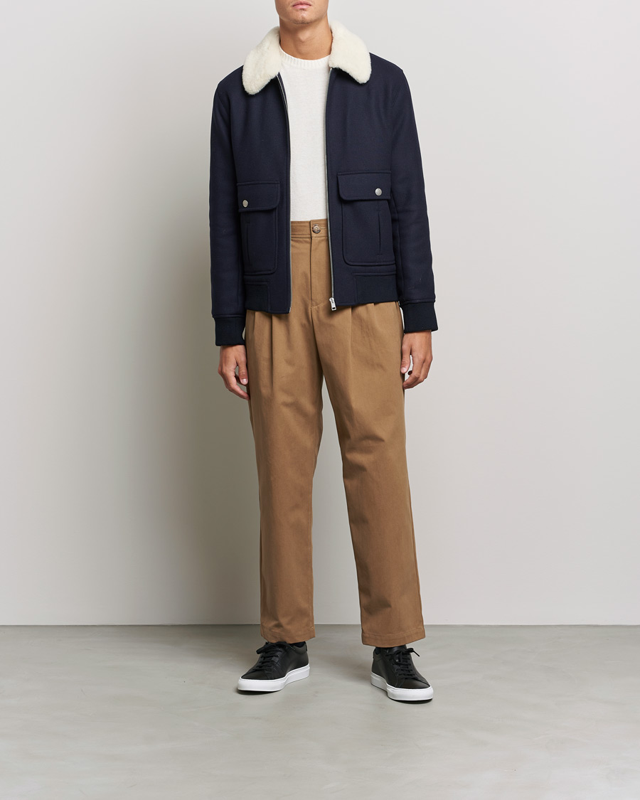 Hombres | Pantalones | A.P.C. | Eddy Pleated Chinos Tobacco