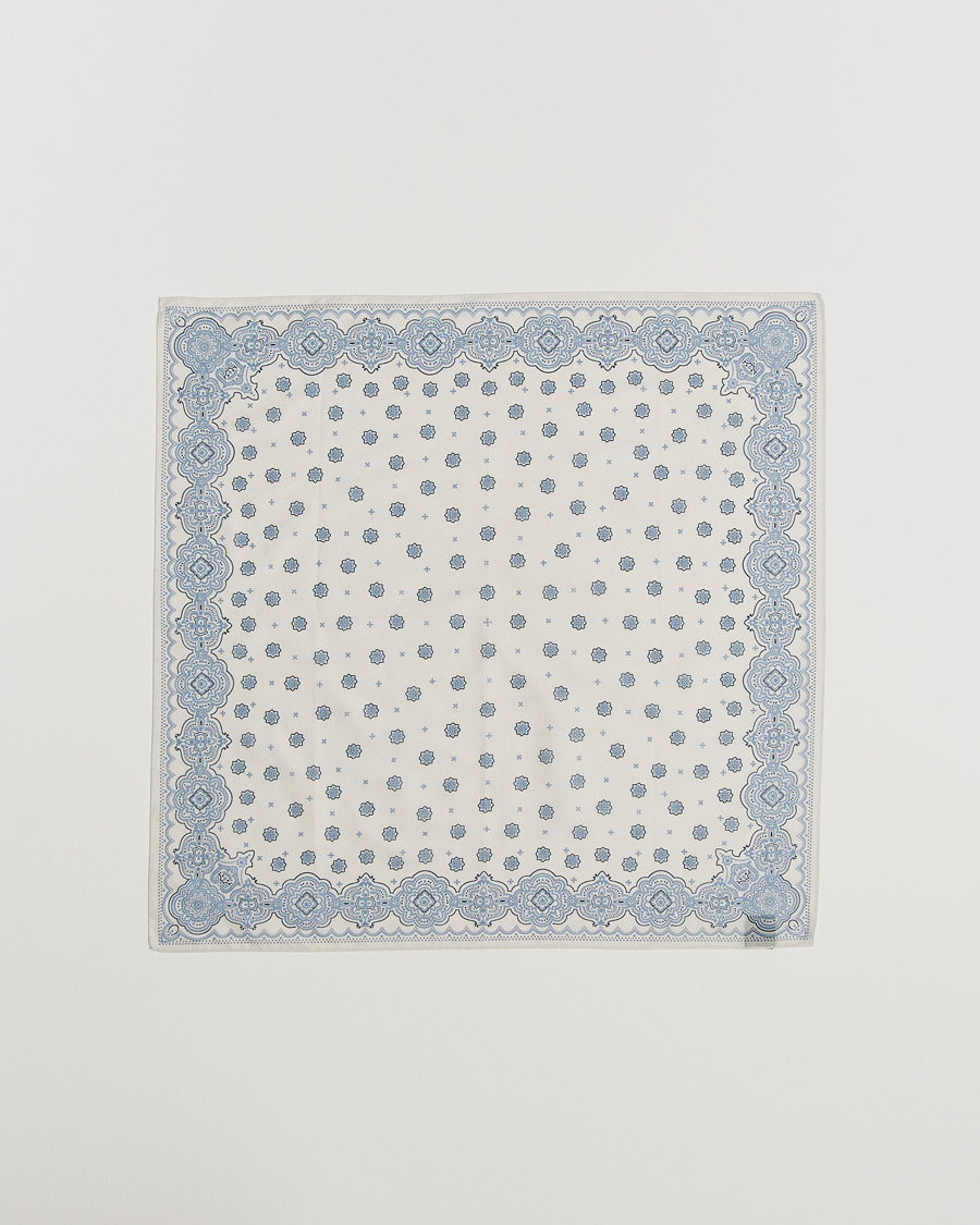 Hombres | Amanda Christensen Cotton Voilé Printed Medallion Bandana Cream | Amanda Christensen | Cotton Voilé Printed Medallion Bandana Cream