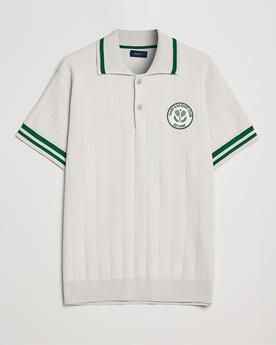 Hombres | Polos | GANT | Raquet Club Knitted Polo Creme