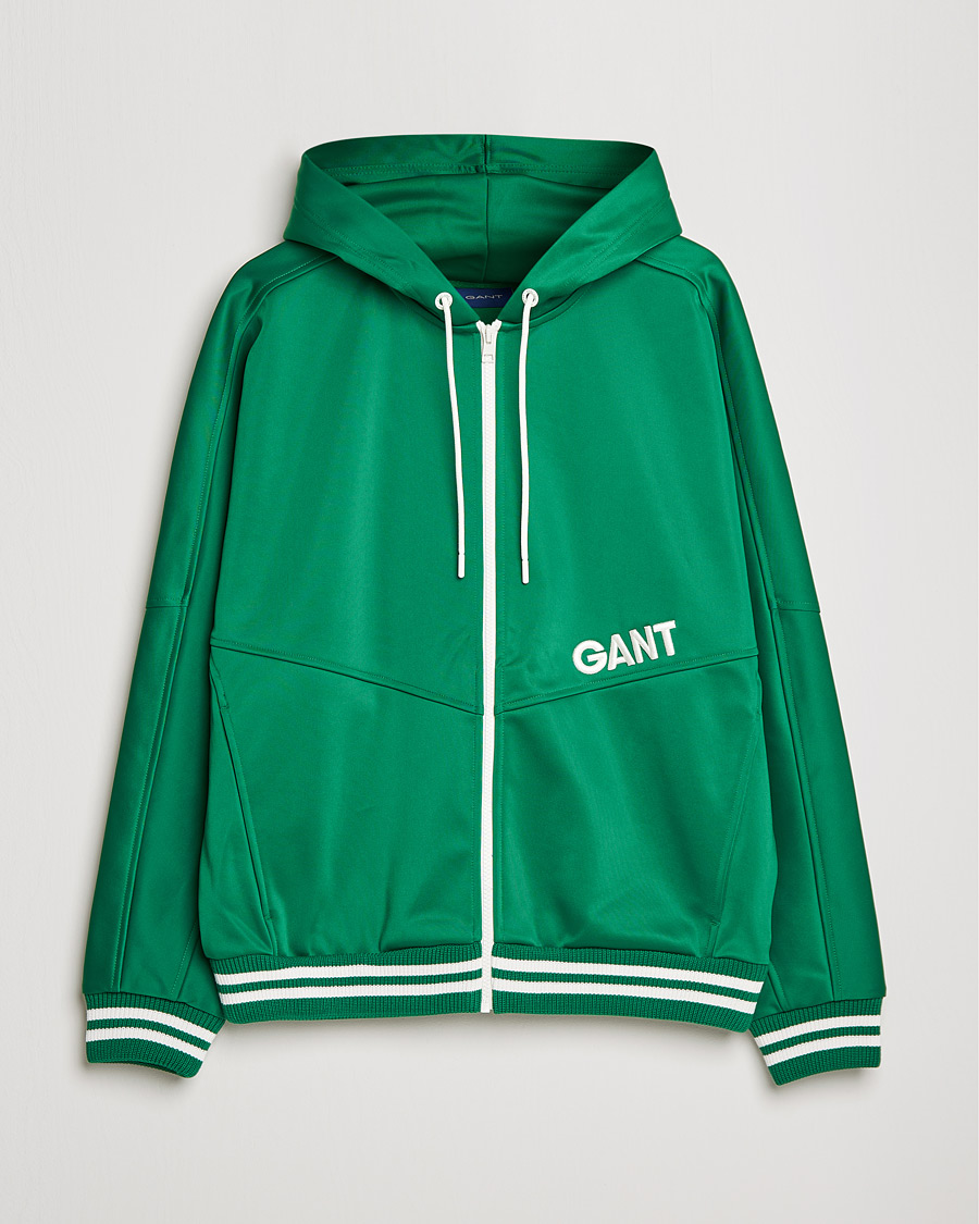 Hombres | Jerséis y prendas de punto | GANT | Raquet Club Full-Zip Hoodie Lavish Green