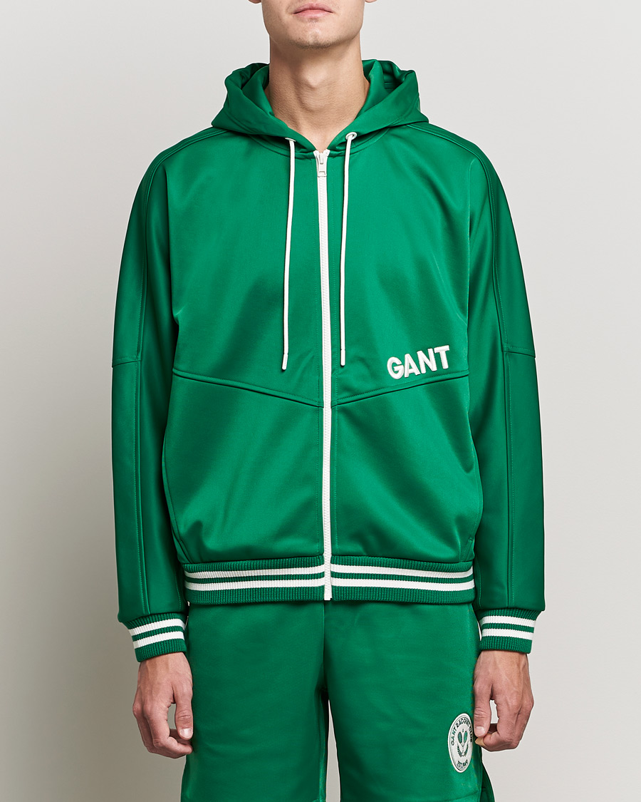 Hombres | Jerséis y prendas de punto | GANT | Raquet Club Full-Zip Hoodie Lavish Green