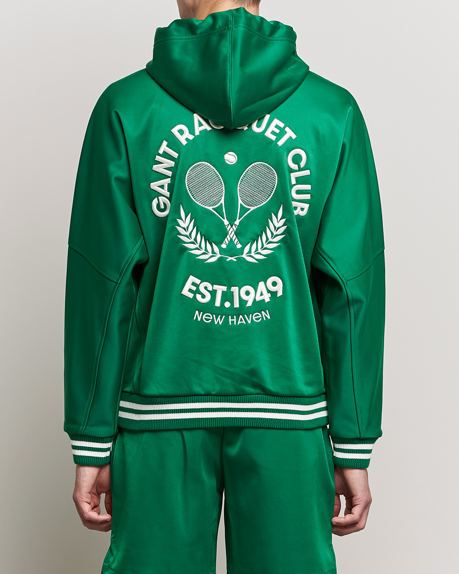 Hombres | Jerséis y prendas de punto | GANT | Raquet Club Full-Zip Hoodie Lavish Green