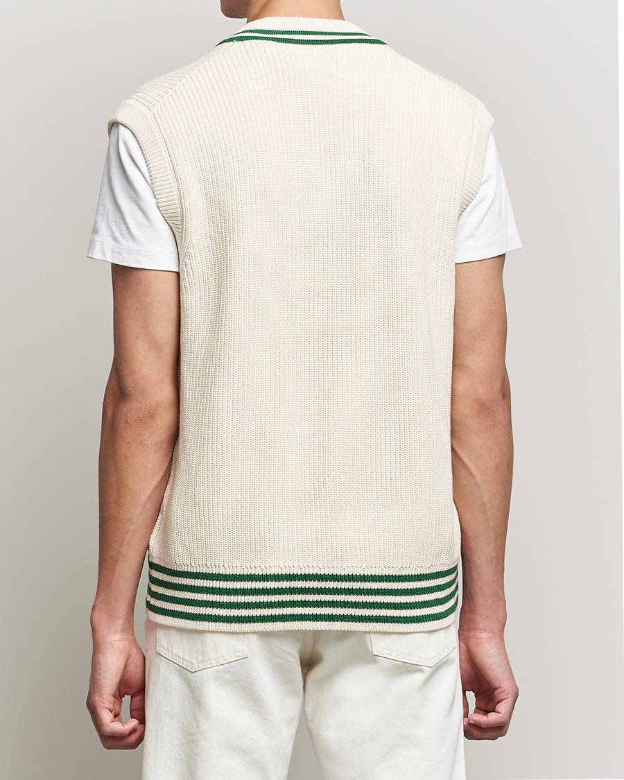 Hombres | Jerséis y prendas de punto | GANT | Ribbed Cricket Knitted Slipover Creme