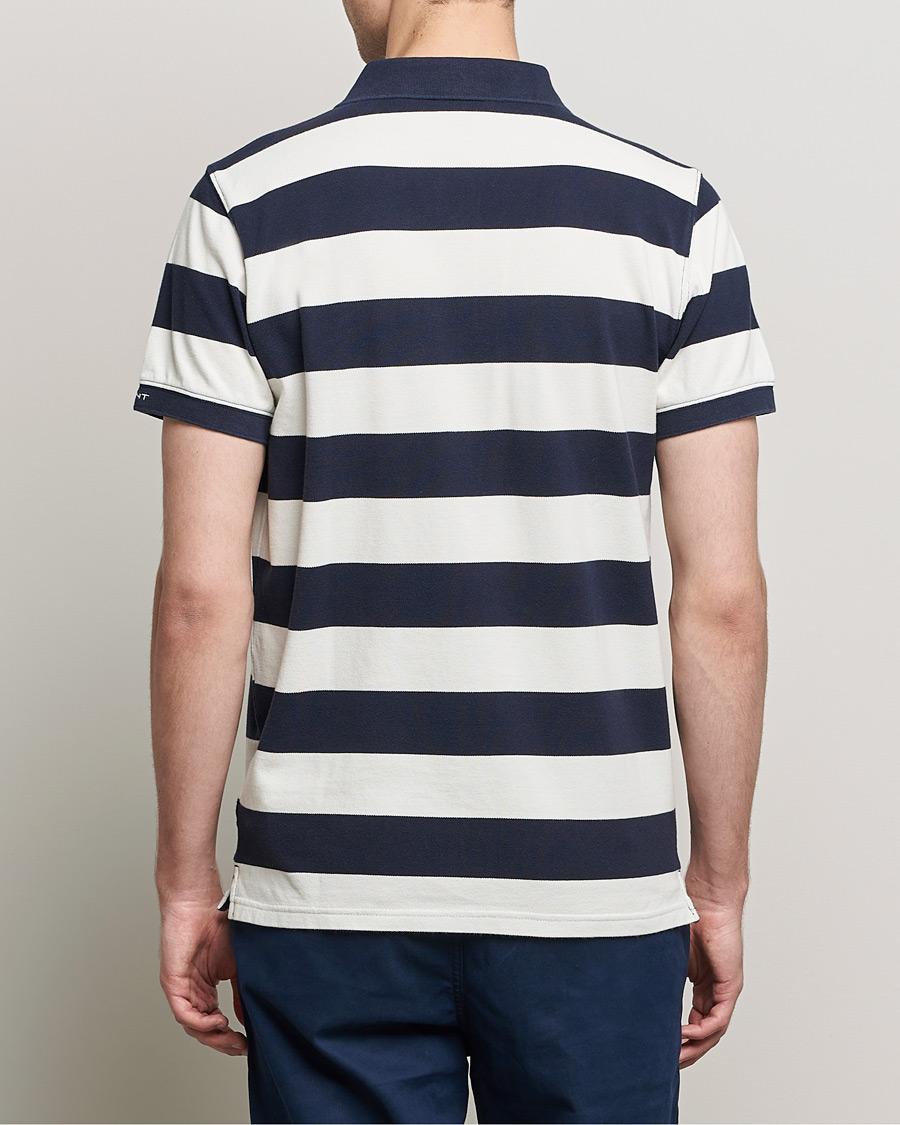 Hombres | Polos | GANT | Barstriped Polo Navy/White