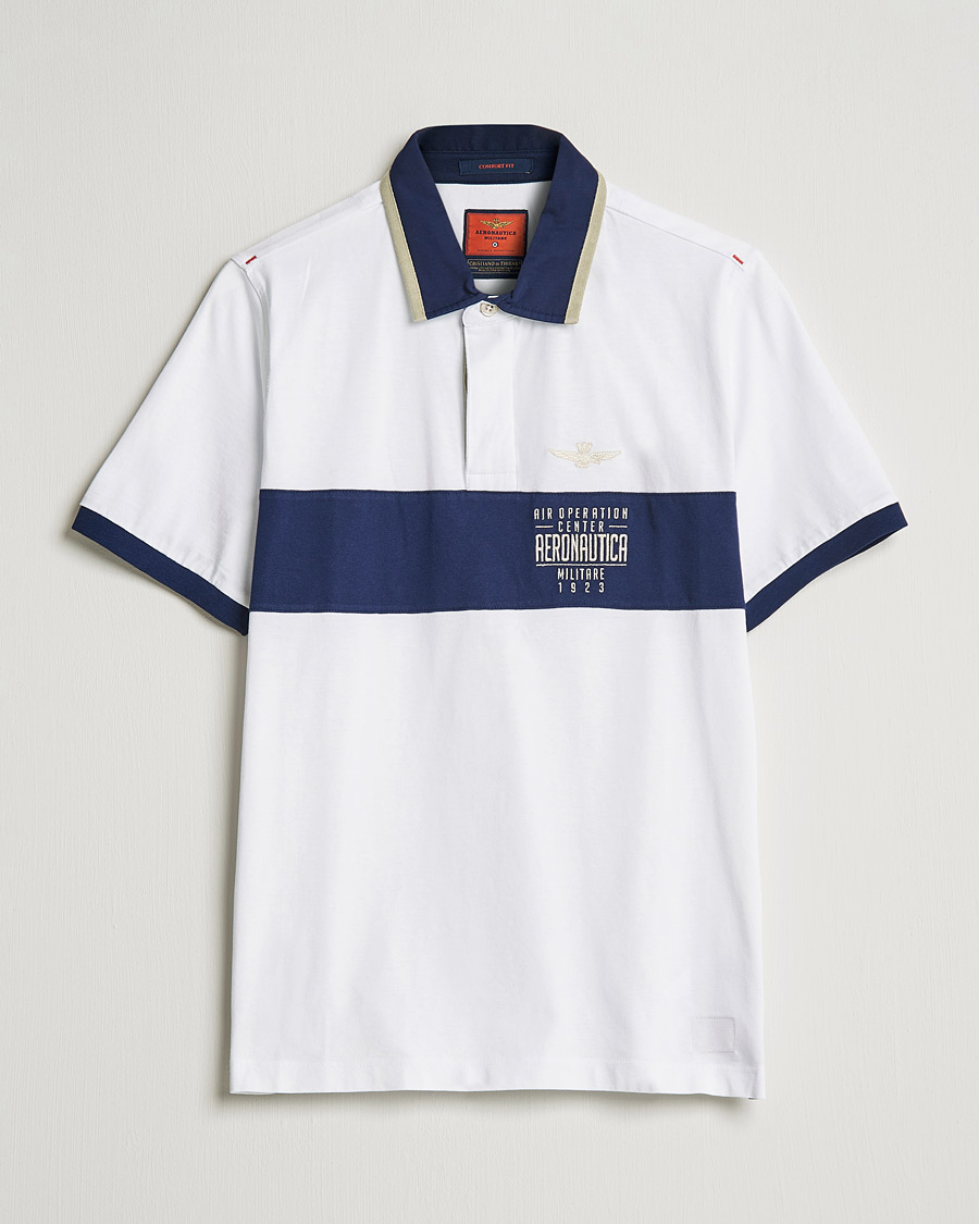 Hombres | Polos | Aeronautica Militare | Short Sleeve Polo Off White