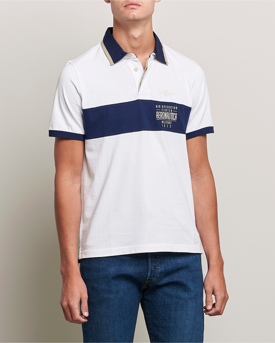 Hombres | Polos | Aeronautica Militare | Short Sleeve Polo Off White