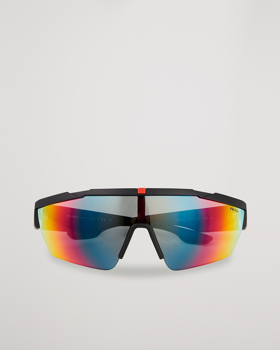 Hombres | Prada Linea Rossa 0PS 03XS Sunglasses Blue/Red Mirror Lens | Prada Linea Rossa | 0PS 03XS Sunglasses Blue/Red Mirror Lens
