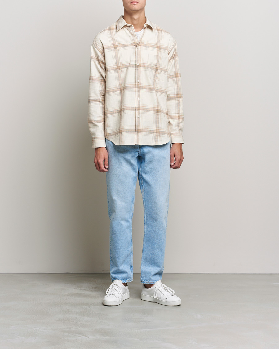 Hombres | Camisas | Samsøe Samsøe | Samsøe & Samsøe Luan Recycled Cotton Shirt Oatmeal