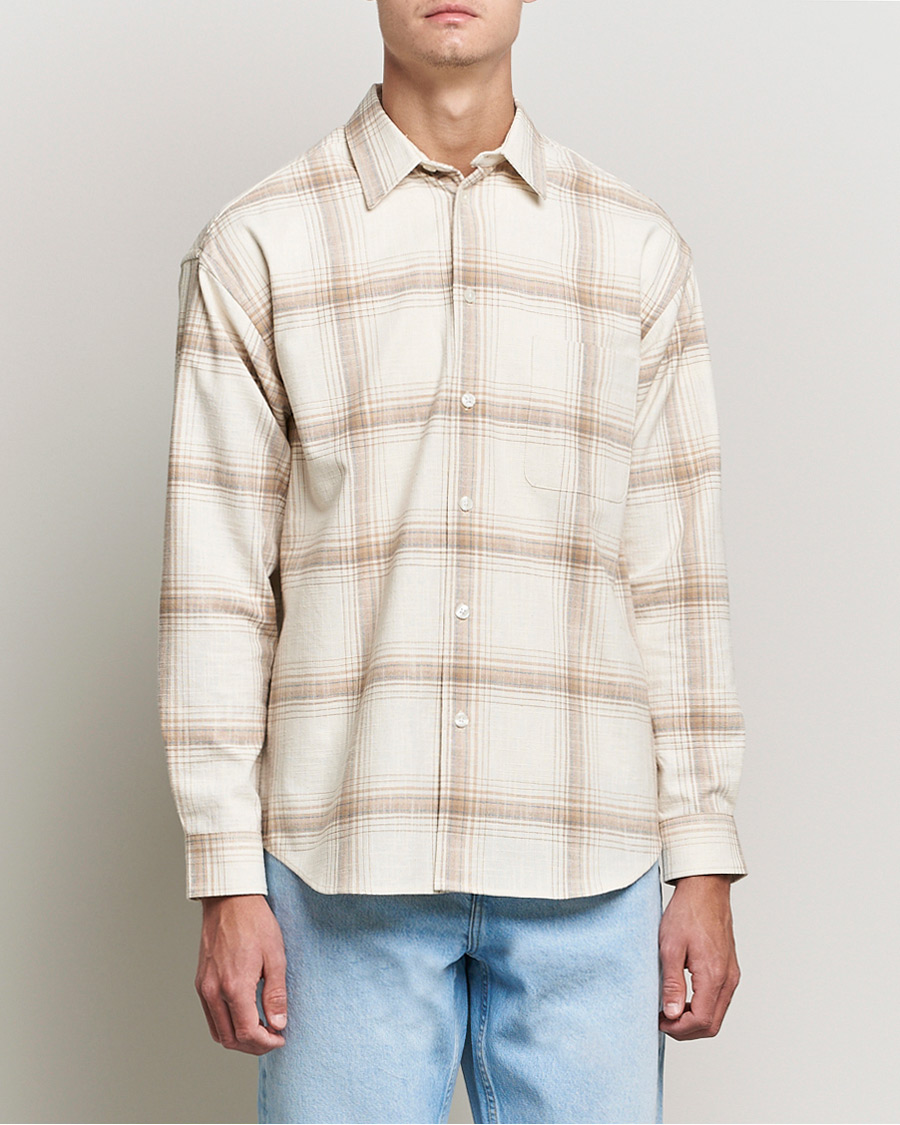 Hombres | Camisas | Samsøe Samsøe | Samsøe & Samsøe Luan Recycled Cotton Shirt Oatmeal