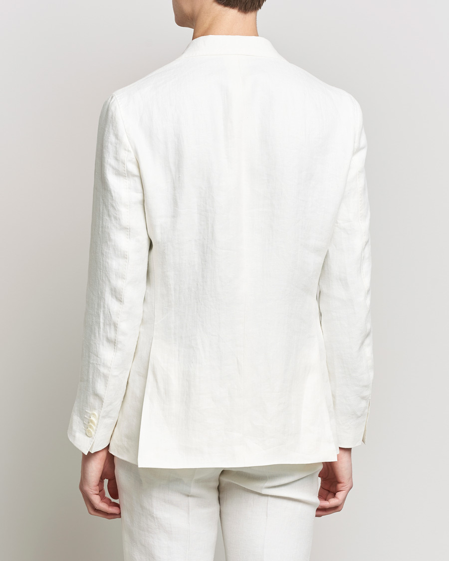 Hombres | Blazers | Oscar Jacobson | Fogerty Linen Blazer White