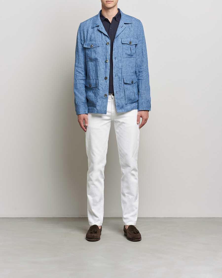 Hombres | Vaqueros | Oscar Jacobson | Albert Cotton Stretch Jeans White