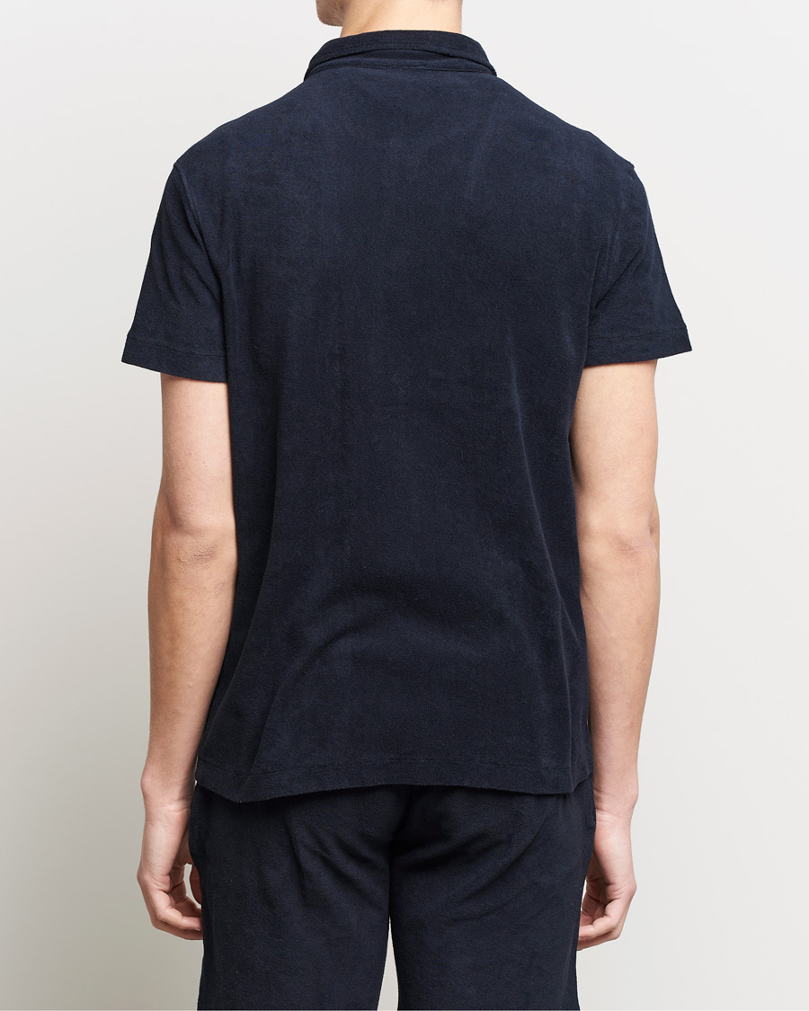 Hombres | Polos | Oscar Jacobson | Alwin Terry Short Sleeve Safari Polo Night Blue