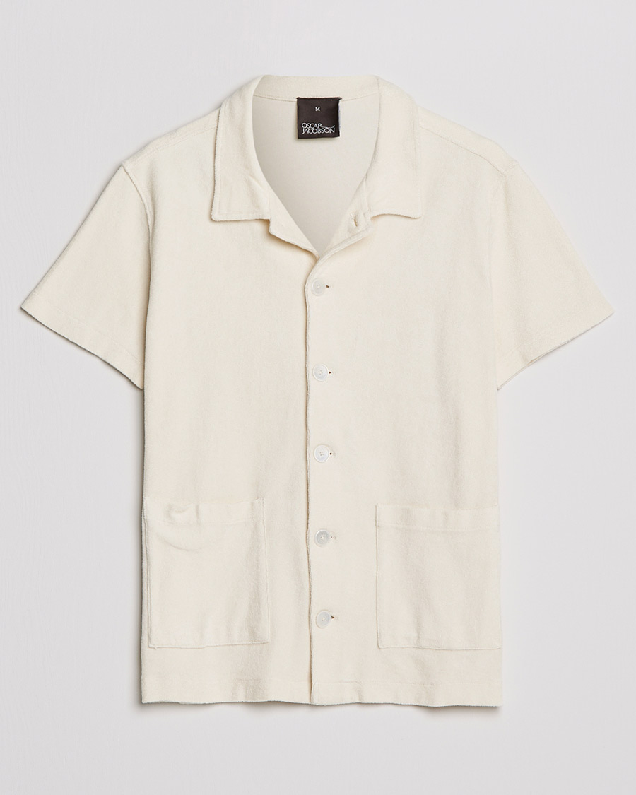 Hombres | Polos | Oscar Jacobson | Alwin Terry Short Sleeve Safari Polo Creme