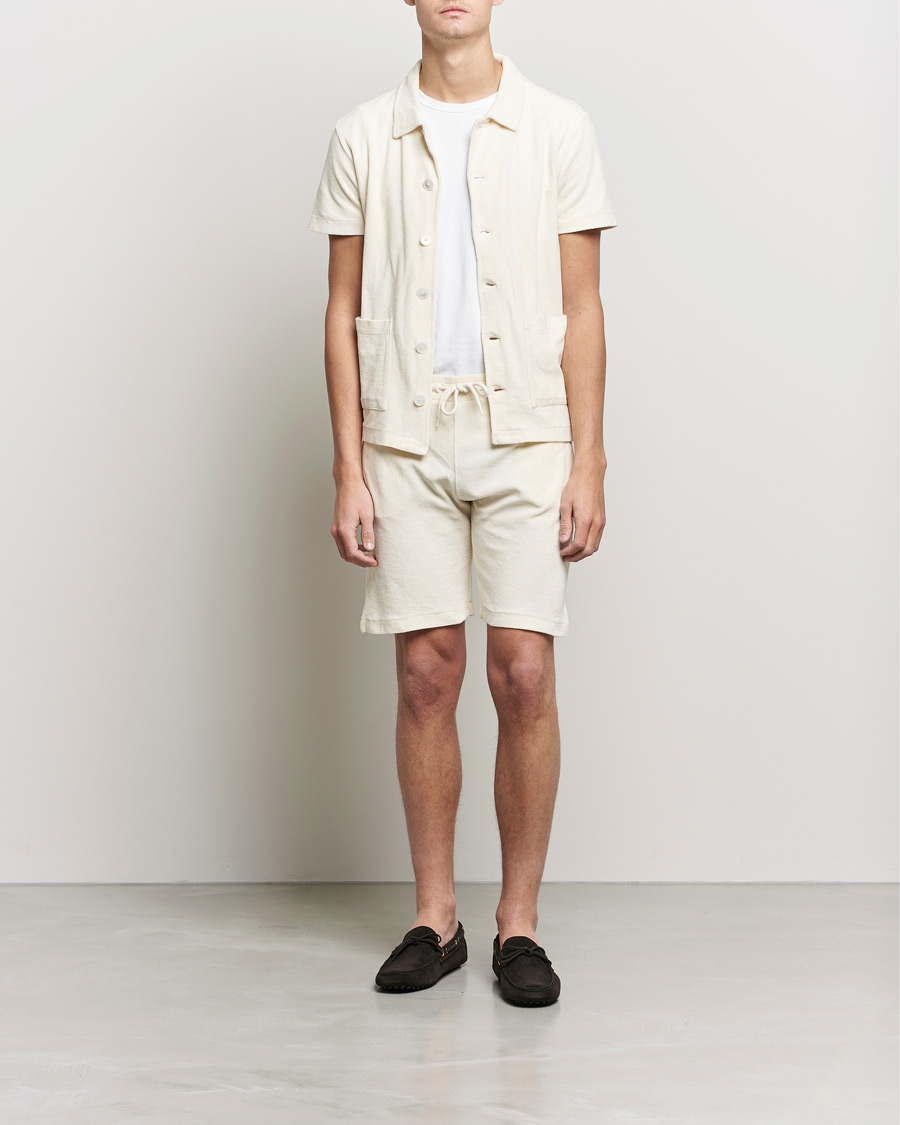 Hombres | Polos | Oscar Jacobson | Alwin Terry Short Sleeve Safari Polo Creme