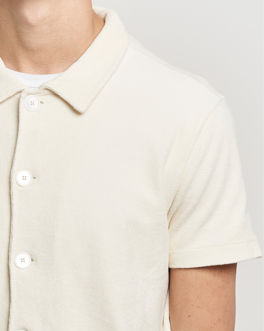 Hombres | Polos | Oscar Jacobson | Alwin Terry Short Sleeve Safari Polo Creme