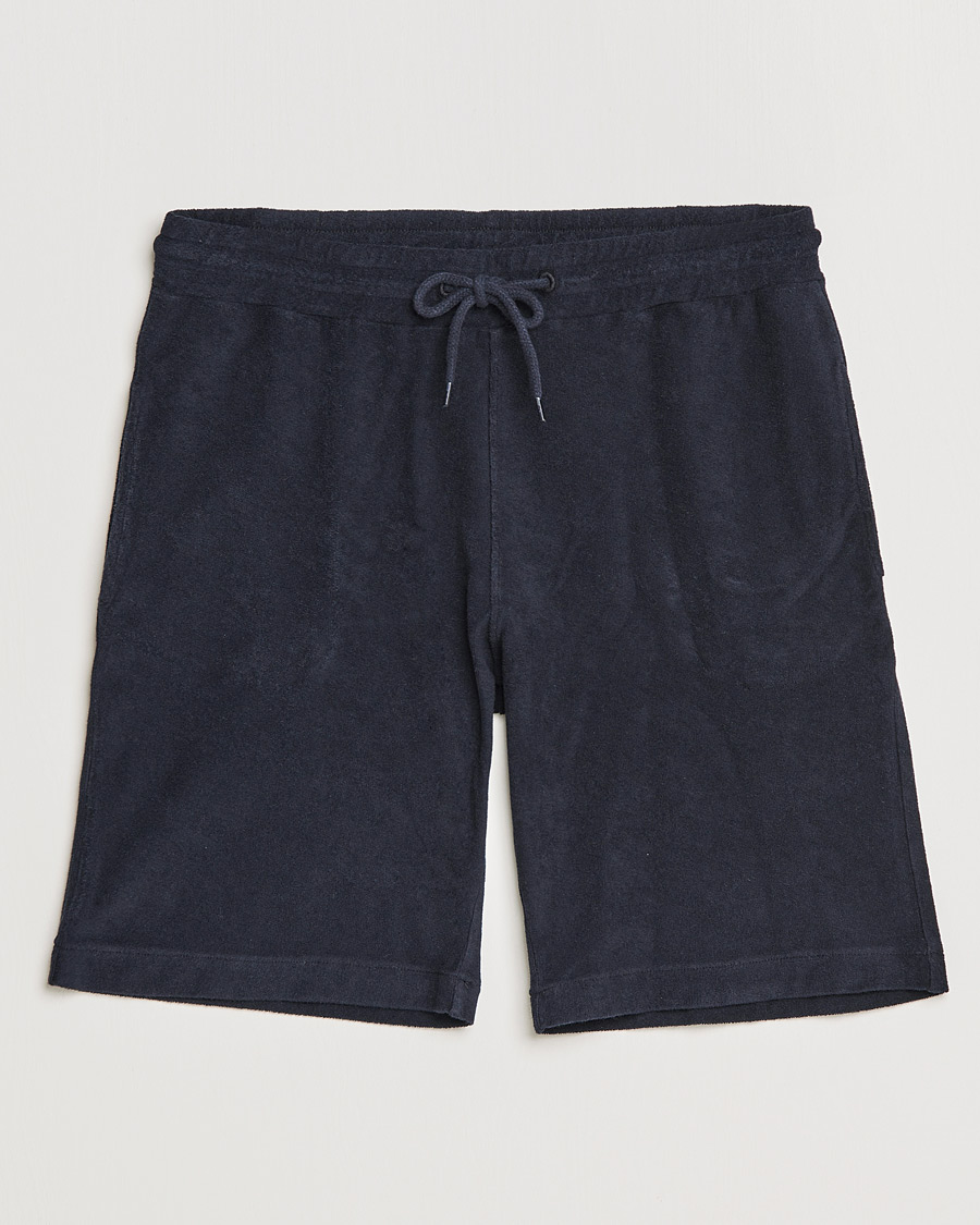 Hombres | Pantalones | Oscar Jacobson | Ellory Terry Shorts Night Blue