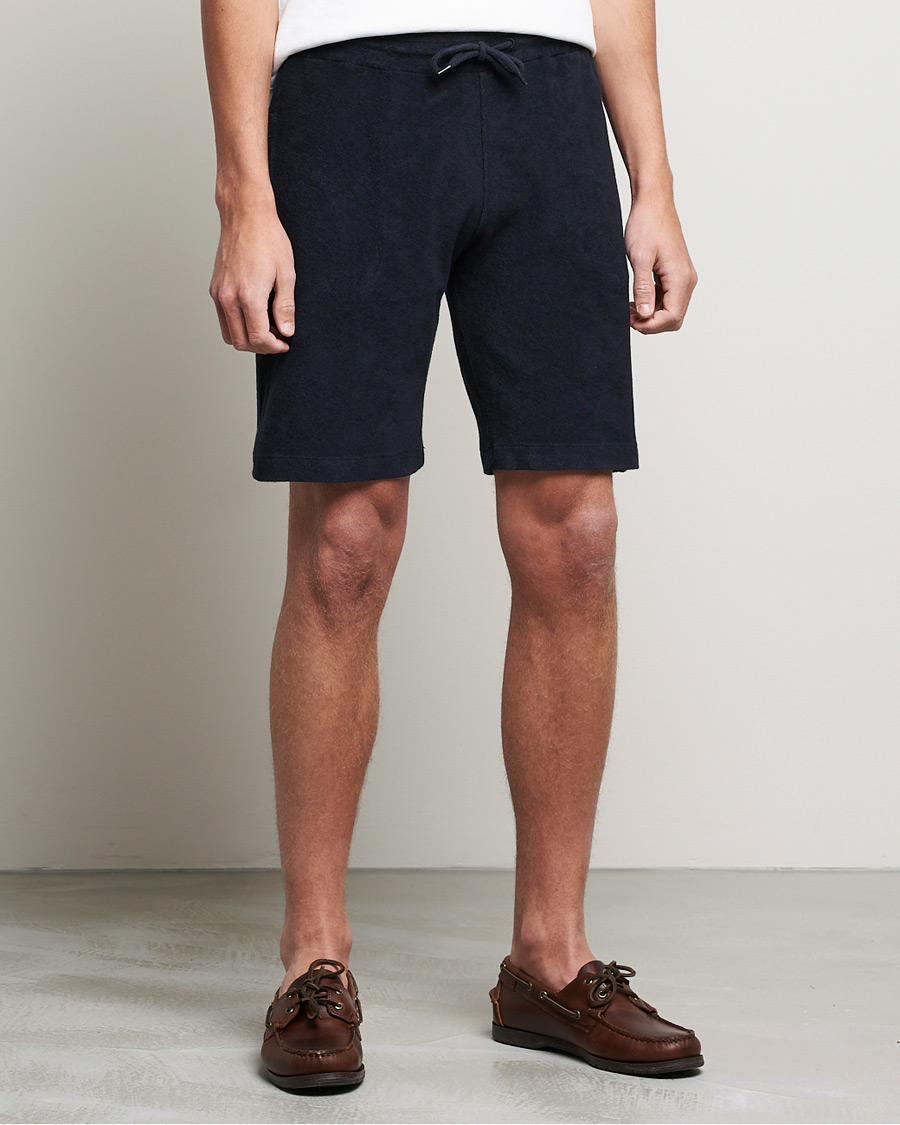 Hombres | Pantalones | Oscar Jacobson | Ellory Terry Shorts Night Blue