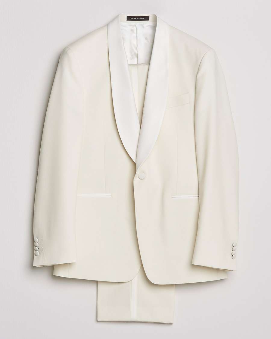 Hombres | Trajes | Oscar Jacobson | Figaro Light Wool Tuxedo Creme