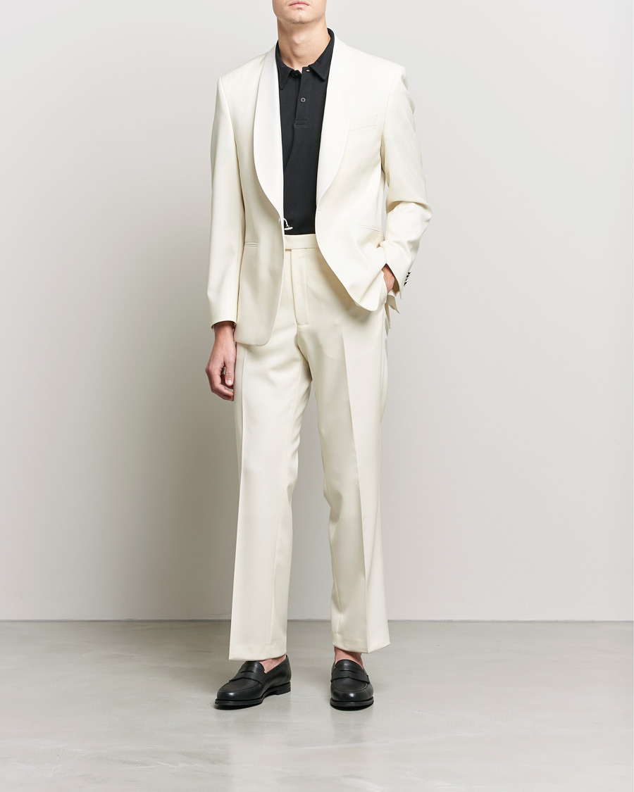 Hombres | Trajes | Oscar Jacobson | Figaro Light Wool Tuxedo Creme