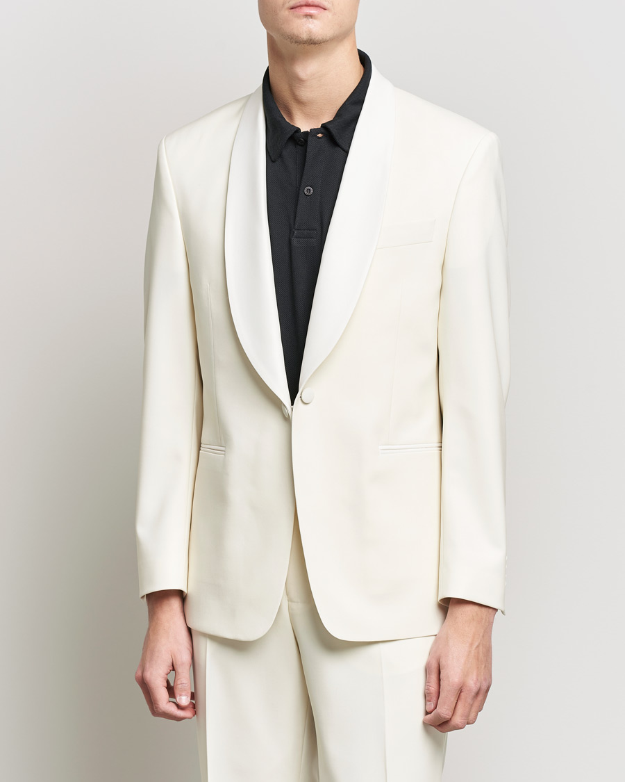 Hombres | Trajes | Oscar Jacobson | Figaro Light Wool Tuxedo Creme