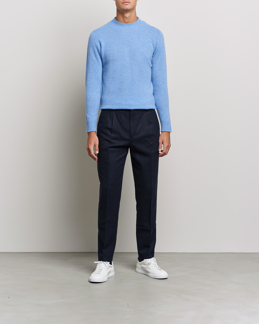 Hombres | Jerséis y prendas de punto | Altea | Wool/Cashmere Crew Neck Sweater Light Blue