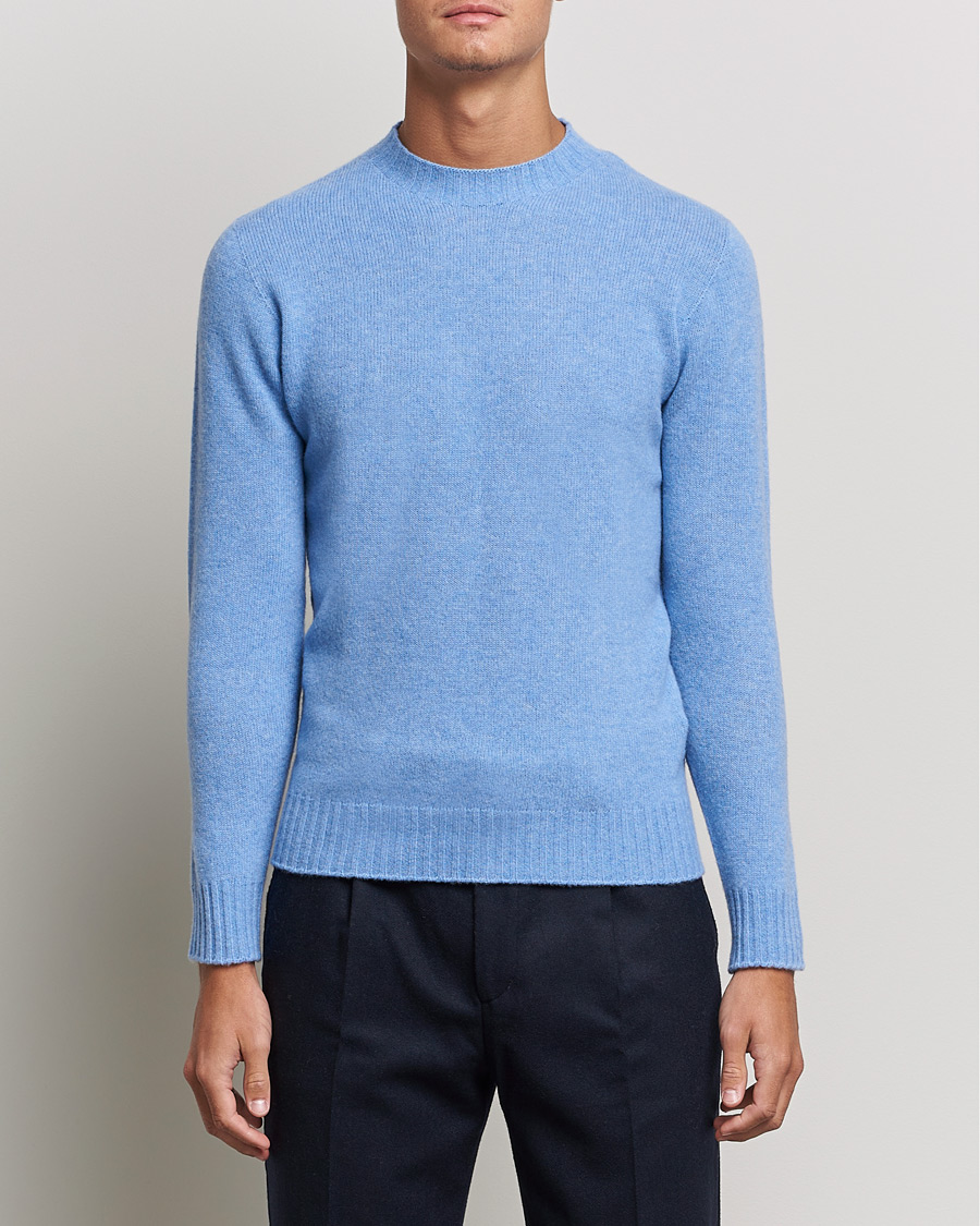 Hombres | Jerséis y prendas de punto | Altea | Wool/Cashmere Crew Neck Sweater Light Blue
