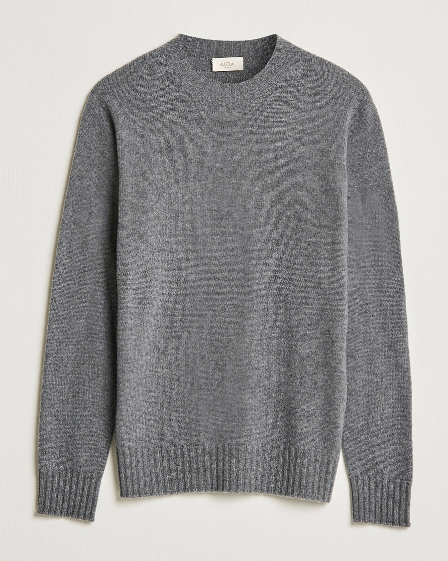 Hombres | Jerséis y prendas de punto | Altea | Wool/Cashmere Crew Neck Sweater Heather Grey
