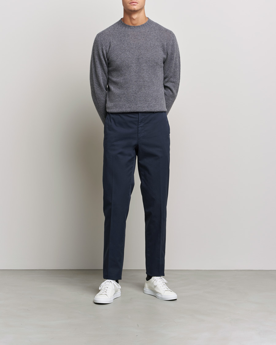 Hombres | Jerséis y prendas de punto | Altea | Wool/Cashmere Crew Neck Sweater Heather Grey