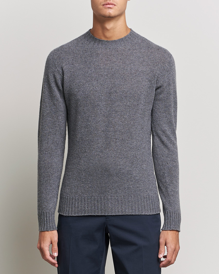Hombres | Jerséis y prendas de punto | Altea | Wool/Cashmere Crew Neck Sweater Heather Grey