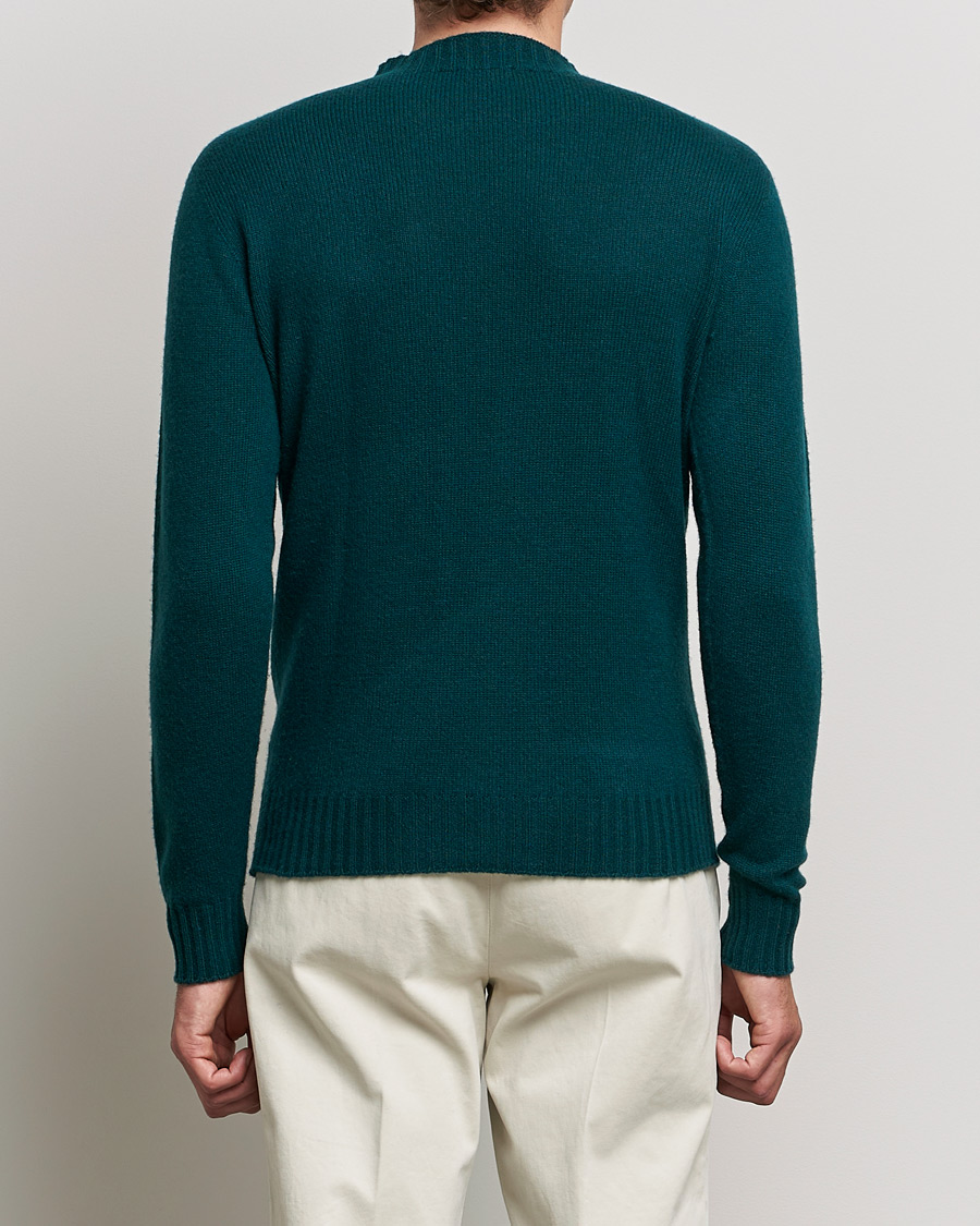 Hombres | Jerséis y prendas de punto | Altea | Wool/Cashmere Crew Neck Sweater Bottle Green