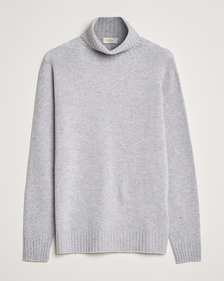 Hombres | Jerséis y prendas de punto | Altea | Wool/Cashmere Turtleneck Sweater Light Grey