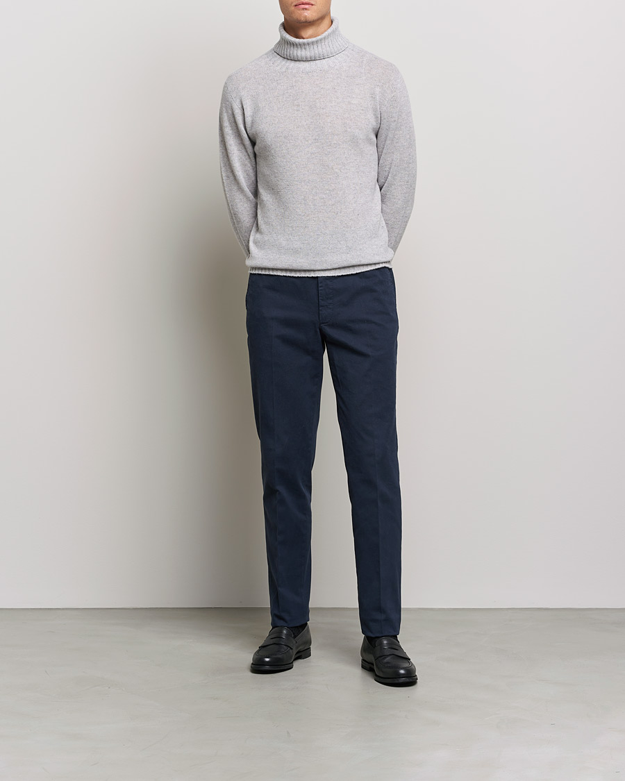 Hombres | Jerséis y prendas de punto | Altea | Wool/Cashmere Turtleneck Sweater Light Grey