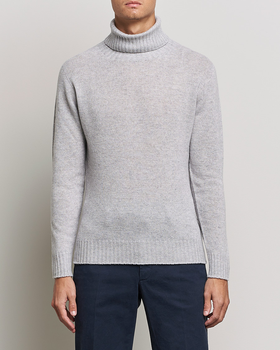 Hombres | Jerséis y prendas de punto | Altea | Wool/Cashmere Turtleneck Sweater Light Grey