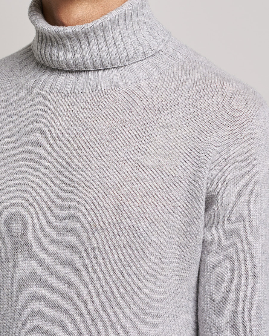 Hombres | Jerséis y prendas de punto | Altea | Wool/Cashmere Turtleneck Sweater Light Grey