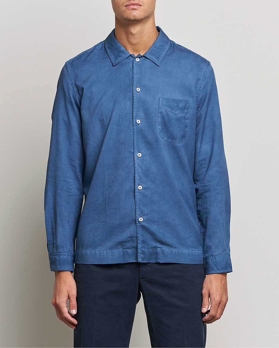 Hombres | Camisas | Altea | Garment Dyed Shirt Washed Navy