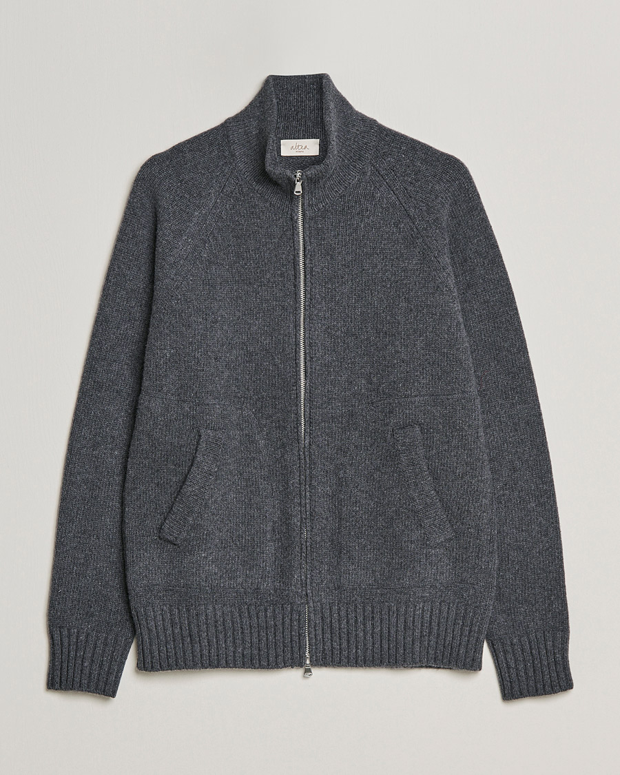 Hombres | Jerséis y prendas de punto | Altea | Wool Zip Jacket Grey Melange